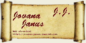 Jovana Janus vizit kartica